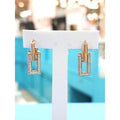Rodem Jewelry Rodem Save Zone05 Elegance Double Square One-Touch Earrings RD26040141