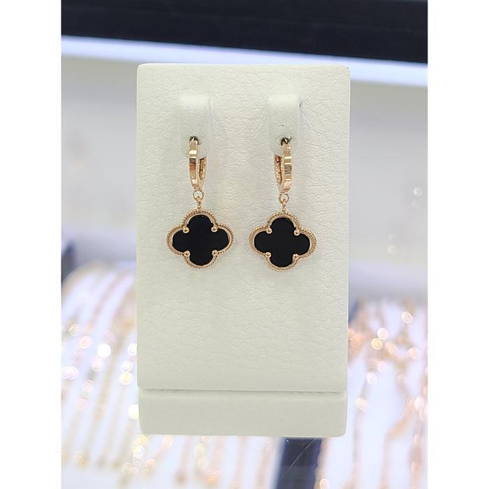 Pichichi Save Zone 05 14k Gold Onyx Luck Clover Earrings GX1-5722-AE (32389436)