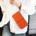 HS Life Wallet Money Clip Card Holder Casual Women Bag Pouch Orange