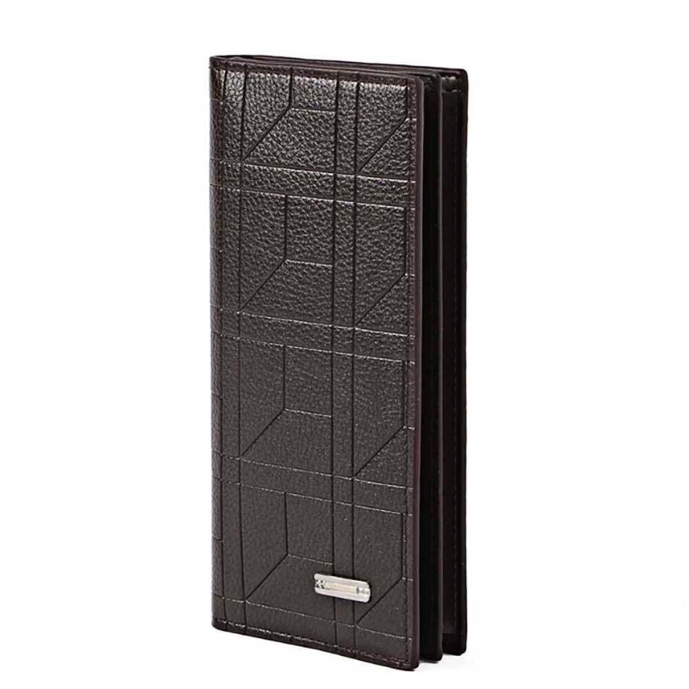 HS Life Wallet Money Clip Card Holder Leather Long Wallet Modern Business Card Practical Organizer I