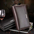 HS LIFE Men's Wallet Money Clip Card Holder Classic Double Zipper Clutch Storage Wallet