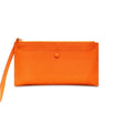 HS Life Wallet Money Clip Card Holder Zipper Card Clutch Bag Women Thin Orange