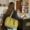 HSLife Eco Bag Canvas Bag Cotton Bag Big Size Quilting String Shoulder Bag Shopping Bag
