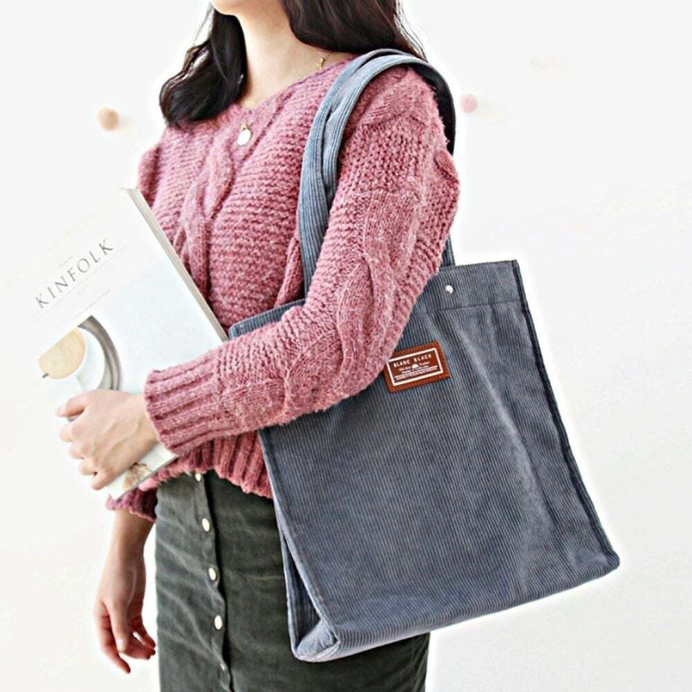 HSLife Eco Bag Canvas Bag Polyester Golden Velour Shoulder Bag