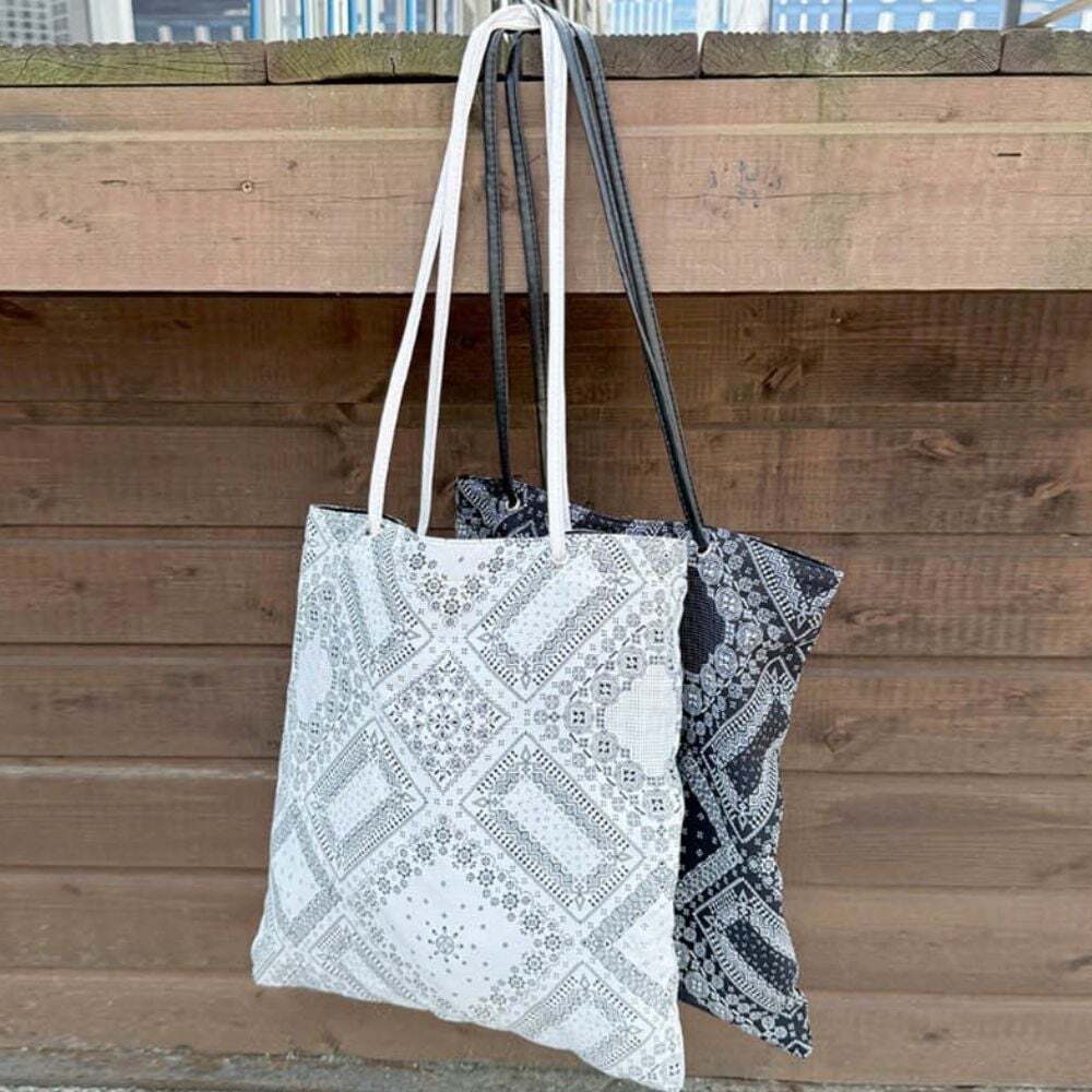 HSLife Eco Bag Canvas Bag Cotton Bag Paisley Shoulder Bag Shopping Bag