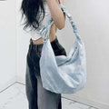 HSLife Eco Bag Canvas Bag Cotton Printing Denim Messenger Bag Shoulder Bag