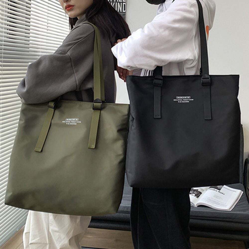 HSLife Eco Bag Canvas Bag Cotton Bag Men 20s Shoulder Tote Bag College Outing