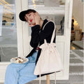 HS Life Eco Bag Canvas Bag Tote Bag Simple 복주머니 Style Shoulder Bag Pocket