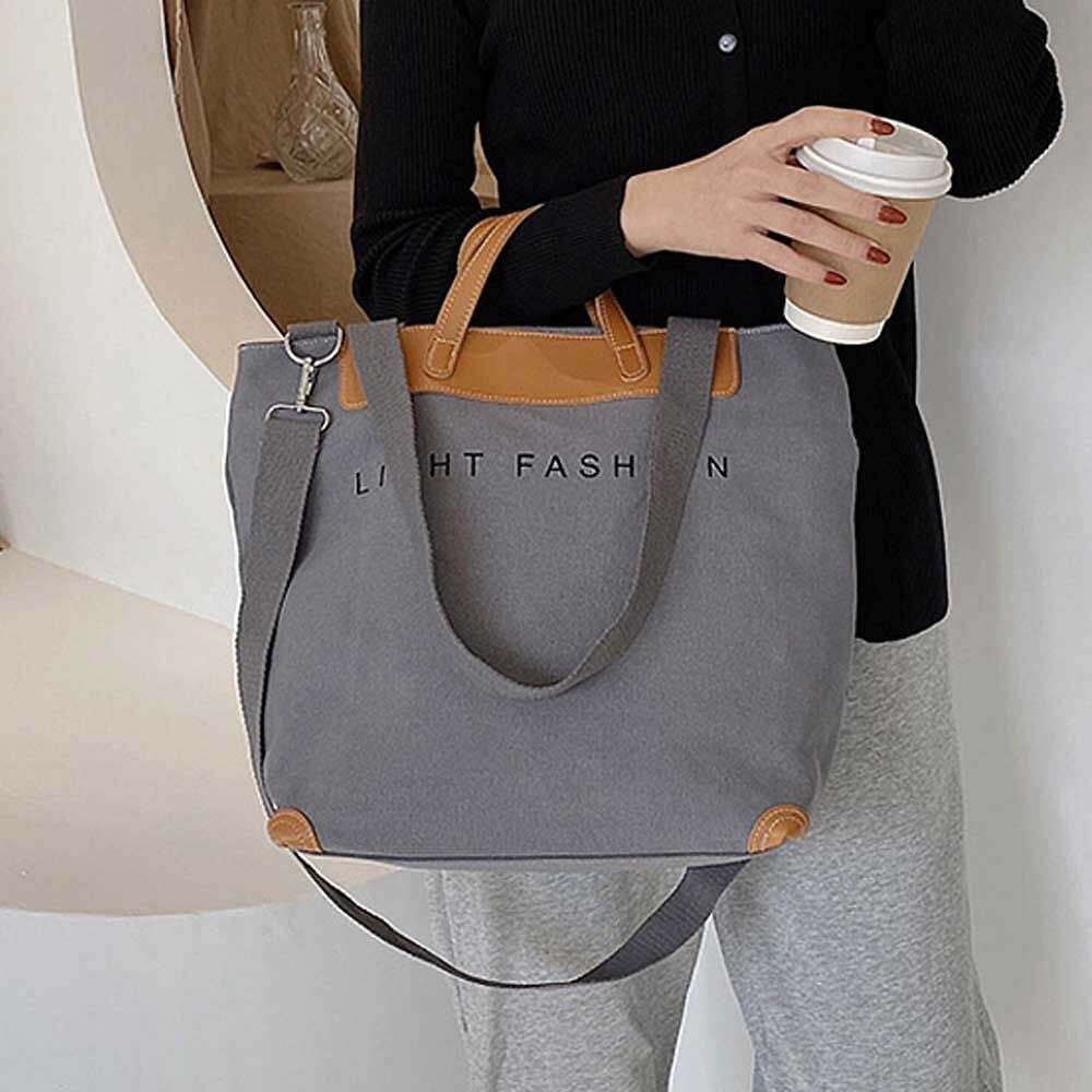HSLife Eco Bag Canvas袋 Women's University Vintage Messenger Bag