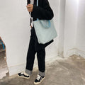 HS Life Eco Bag Canvas Tote Bag Pastel Double-Sided Shoulder Bag
