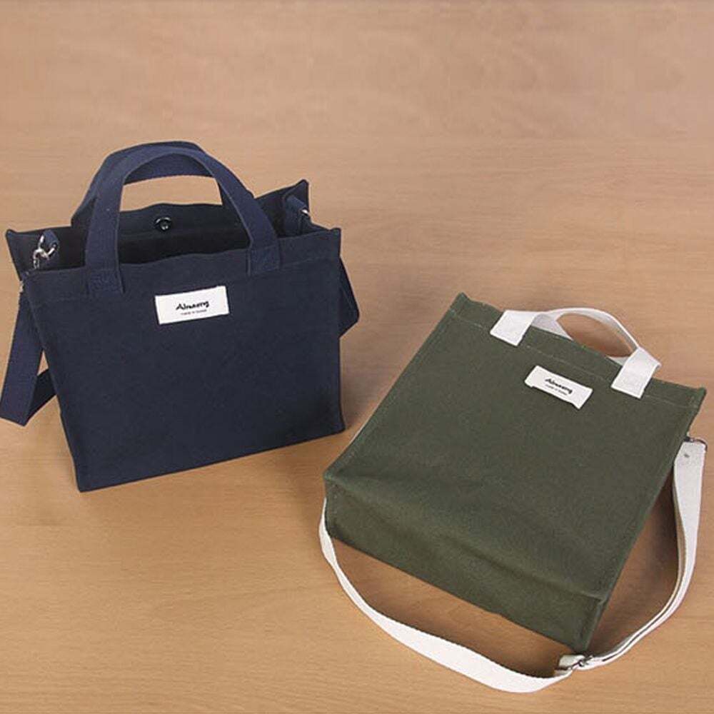 HS Life Eco Bag Canvas Bag Cloth Bag Tumbler Bag Student Crossbody Shoulder Bag Square