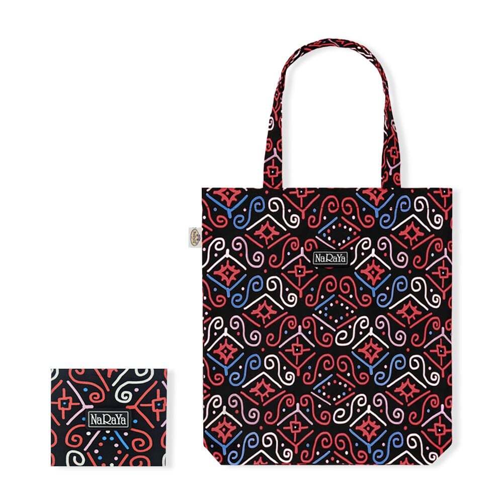 HS Life Canvas Fabric Bag Foldable Eco Bag NaraYa Thailand Arabesque G