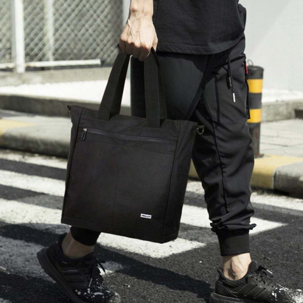 HS Life Eco Bag Canvas Bag Cloth Bag Student School Bag Capacity Cross Strap