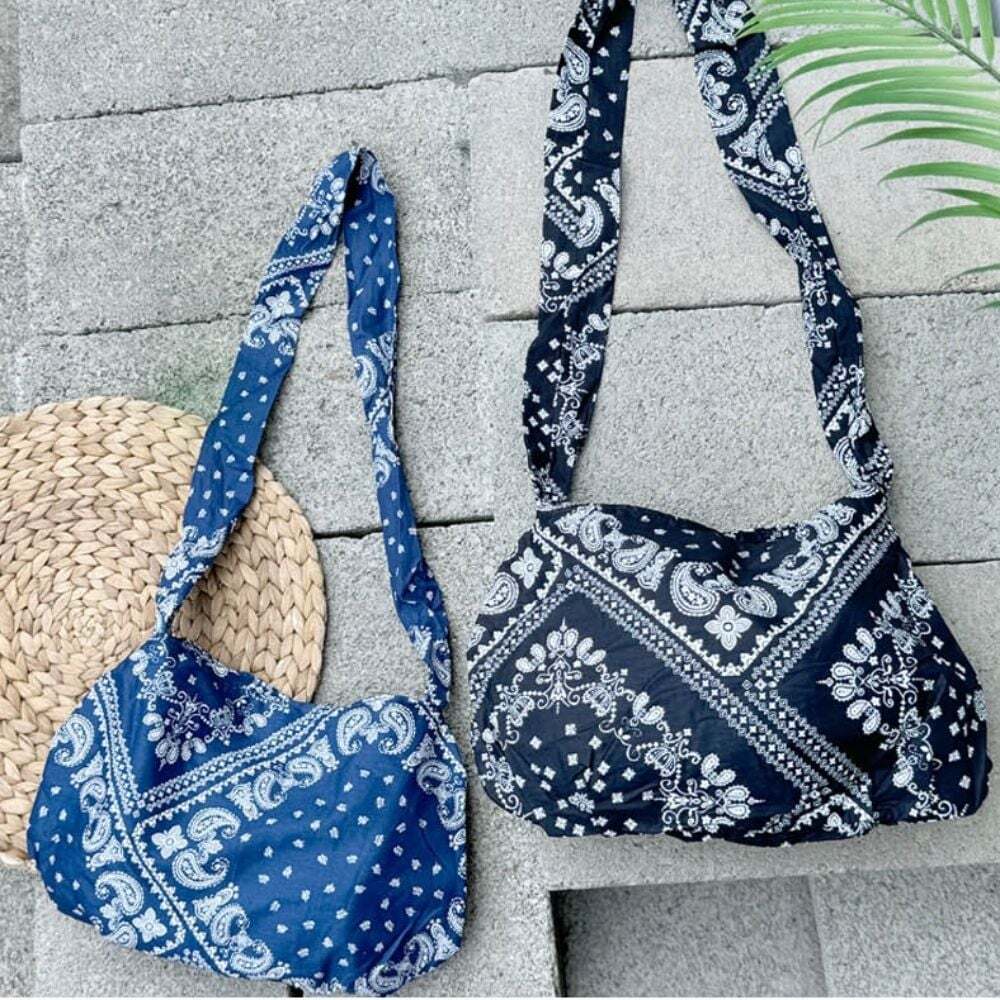 HSLife Eco Bag Canvas Bag Men Women Paisley Pattern Shoulder Bag