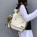 HS Life Eco Bag Canvas Bag Cloth Bag College Student Handbag Teens Twenties