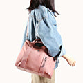 HSLife Eco Bag Canvas Bag Cotton Bag English Lettering Web Strap Tote Crossbody