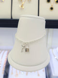 Pichichi Pure/Full Silver 925 LOCK & KEY Chain Bracelet 12SS127863