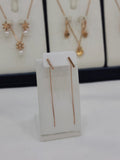 Pichichi Full Silver 925 Rose Unbleached Stick Long Drop Chain Earrings 12SV126188P Daily Gift Pink 