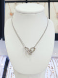 Pacchetti sterling silver 925 cliff one-piece necklace 12SVAJNN0697N-WH