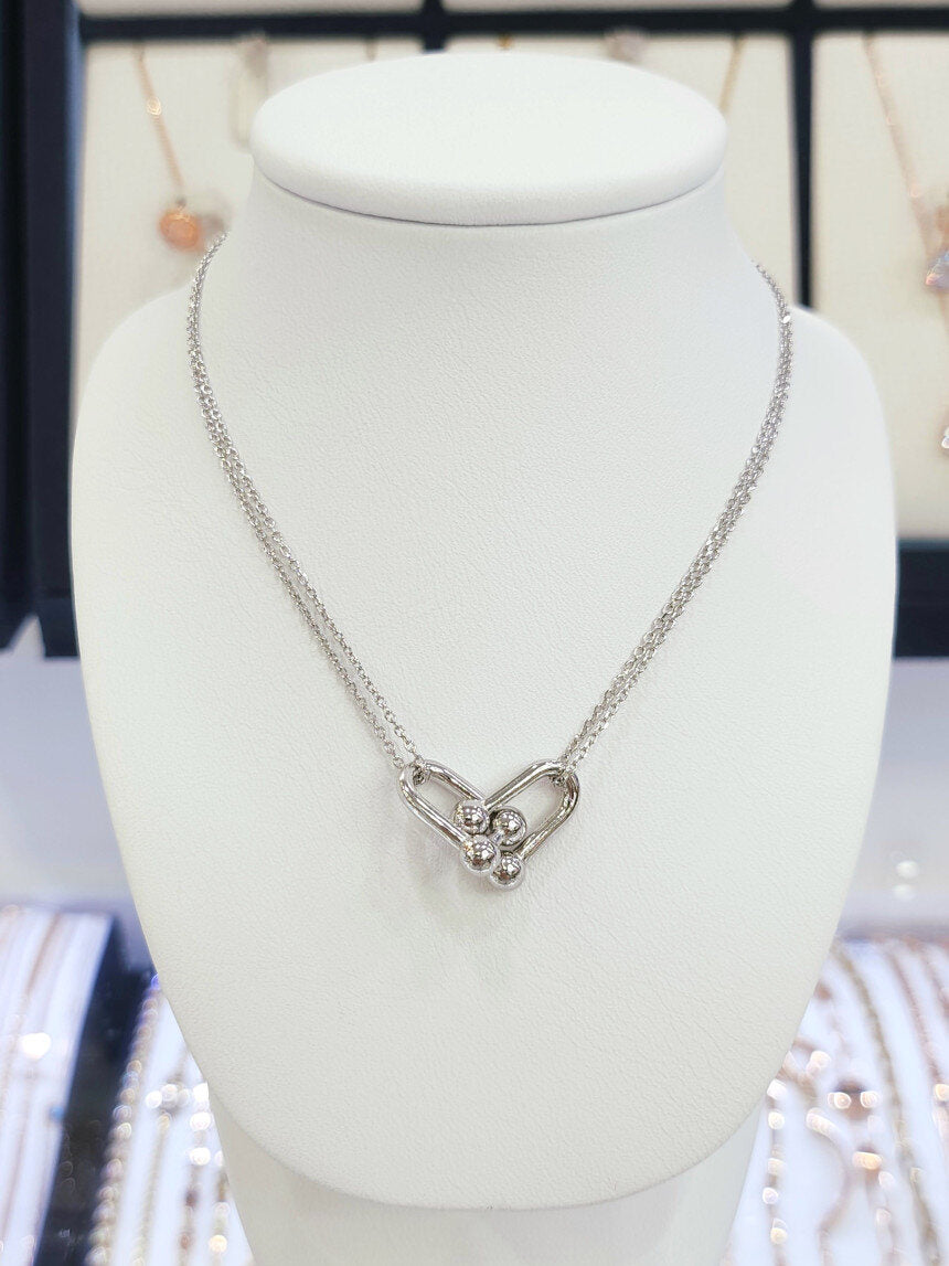Pacchetti sterling silver 925 cliff one-piece necklace 12SVAJNN0697N-WH