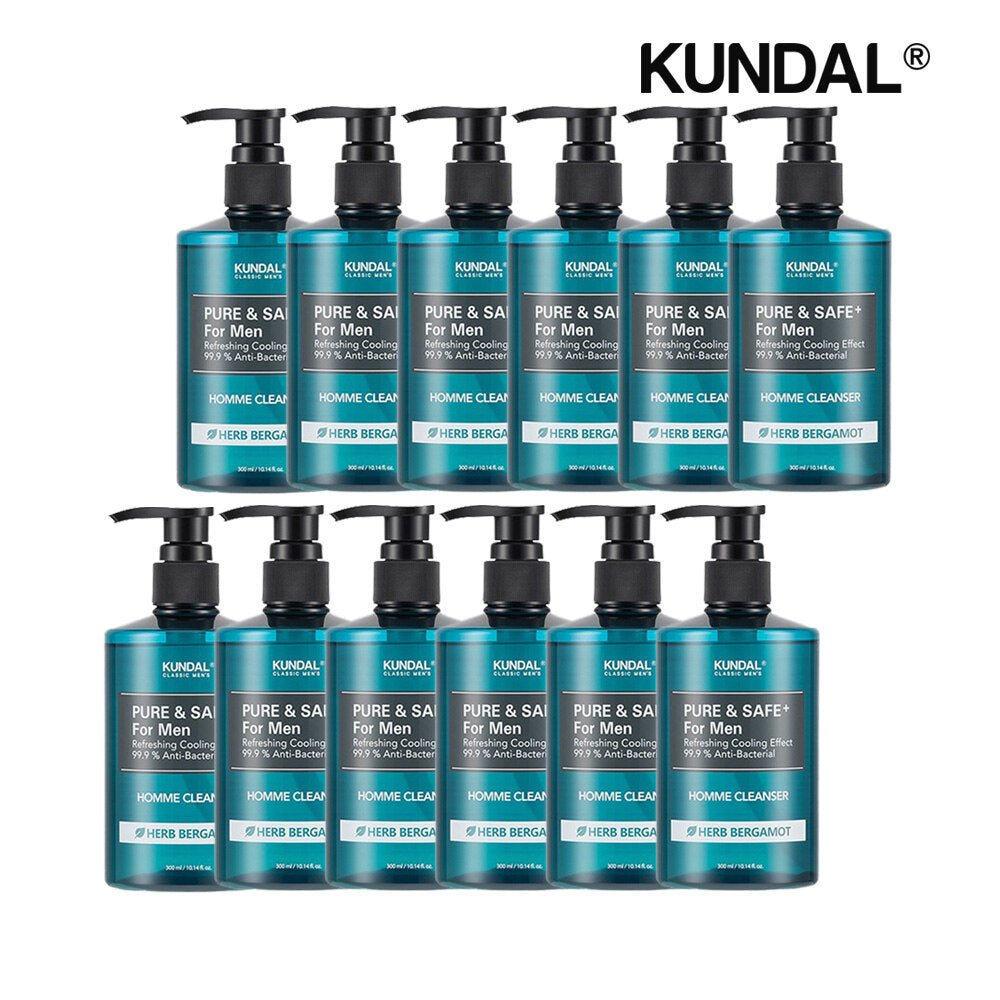 Kundal Pure & Safe Cooling Men's Cleanser Hubaiberna 300ml x12