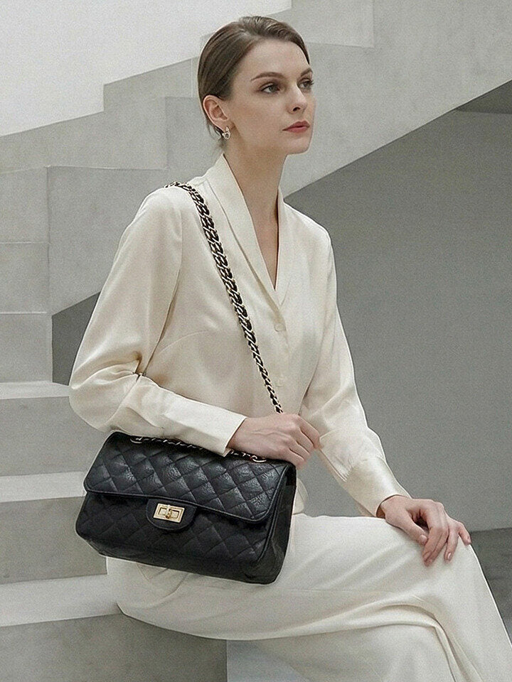 Studio Sera Cowhide Quilted Bag H13H363 4color