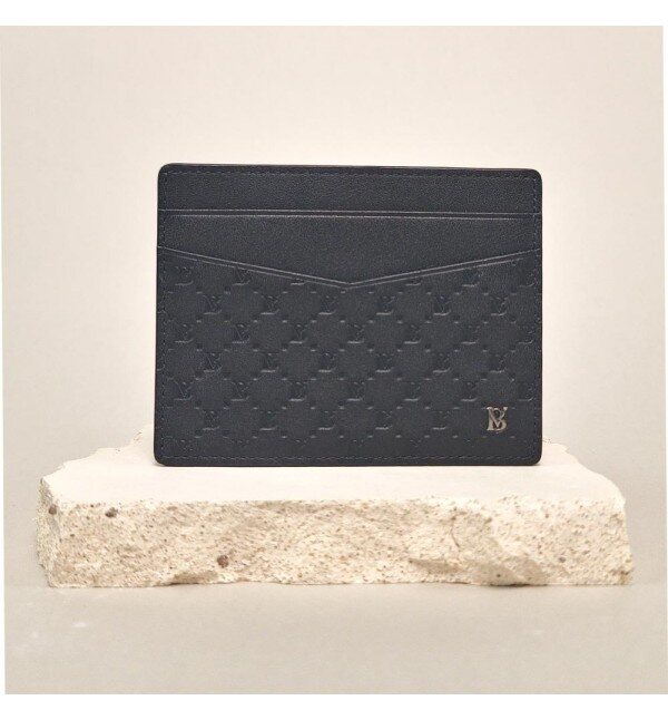 Benovero Alex Soft Embossed Cowhide Card Wallet Black