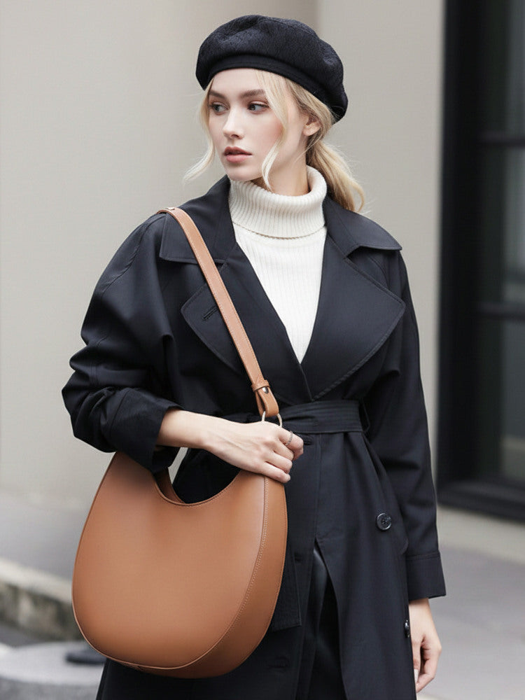 Looseruna Clie natural calfskin hobobag moon shoulderbag daily commute bag M197