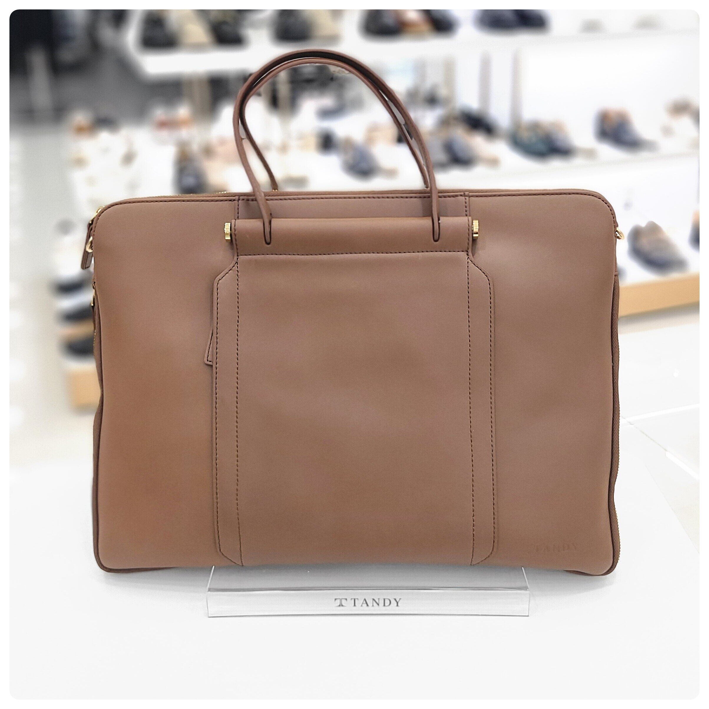 Tandy Men's Small Leather Document Case Briefcase MBD5M4B04004Q11VHDD