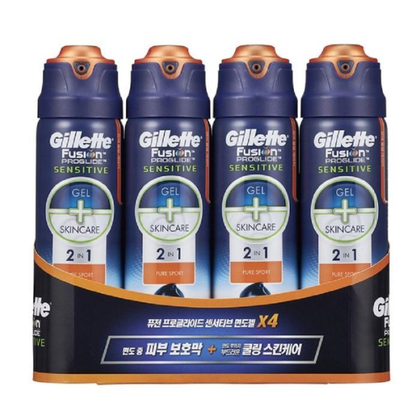 Seventhlys (7js) [OF42Q421] Fusion Proglide Sensitive Shaving Gel 4pcs (12109676)