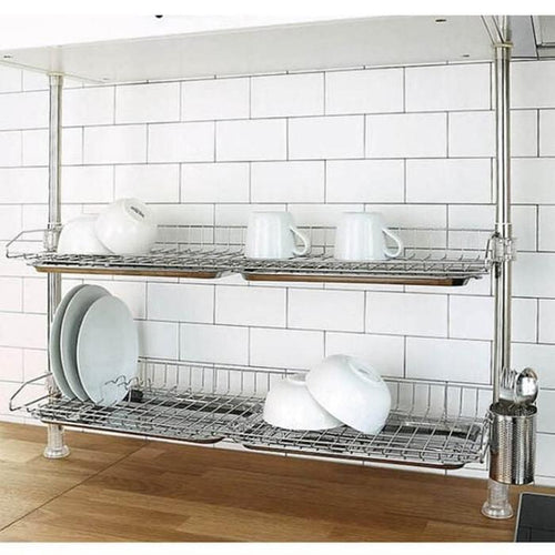 7js QNT56ZYZ56 bathroom sink shelf organizing rack 2-tier (D 2) (36918794)