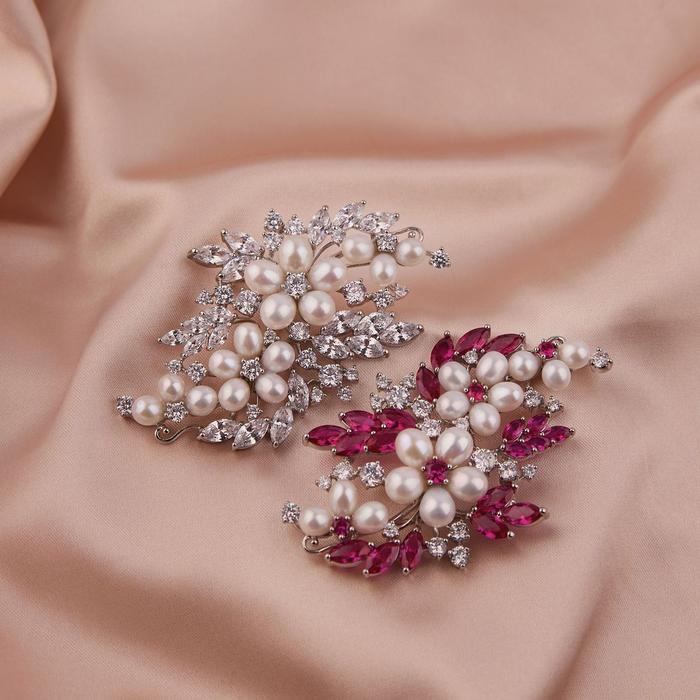 SevenJs QNV9910656 flower pearl cream pearl brooch CY134C 37022559