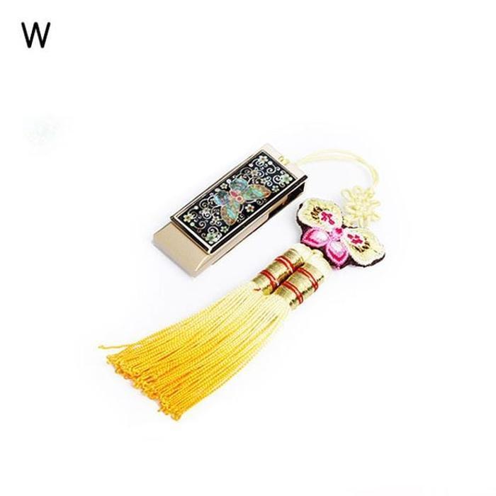Seven JS (7js) [QN1TX67X56] Korean Traditional Mother-of-Pearl USB Early Vine Butterfly Mother-of-Pe