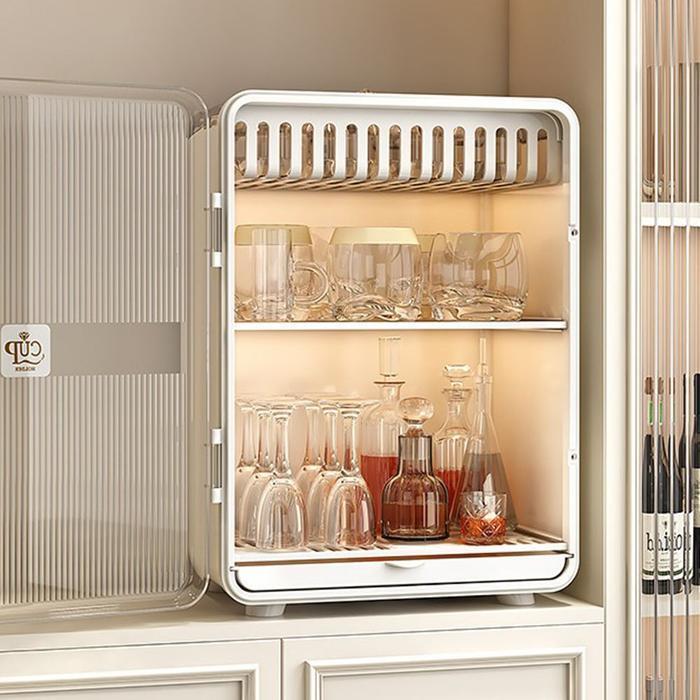 sevenjs qnu8837158 kitchen box dish storage cup storage white 2-tier (39721737)