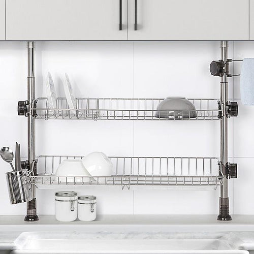 7js QNVTXZ0858 think shelf mutaong stainless steel sink rack 600mm 2-tier (39868690)