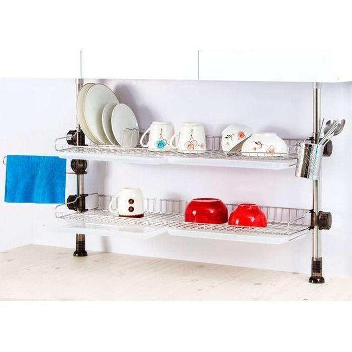 SevernSeven (7js) QN5U09YB58 dish drying rack pillar type dish drying rack gold 800 -2 stage (400291