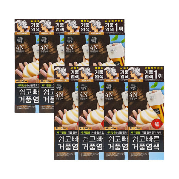 Mijanseon New Easy Fast Foam Dye 4N Dark Brown x8