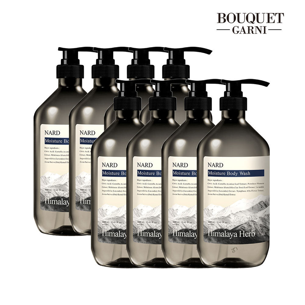 Bougar尼(연천) Himalaya Herb Nard Moisture Body Wash Signature Scent 1000ml x8