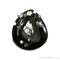 Healing Gem Agate Brooch Natural Stone Raw Fashion Brooch 24PP-2329b