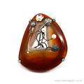 Healing Gem Agate Brooch Natural Stone Raw 24PP-2331