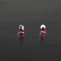 HealingGem November birthstone Pink Tourmaline Rough Silver925 Pendant Earring Fair Cut 6.5mm