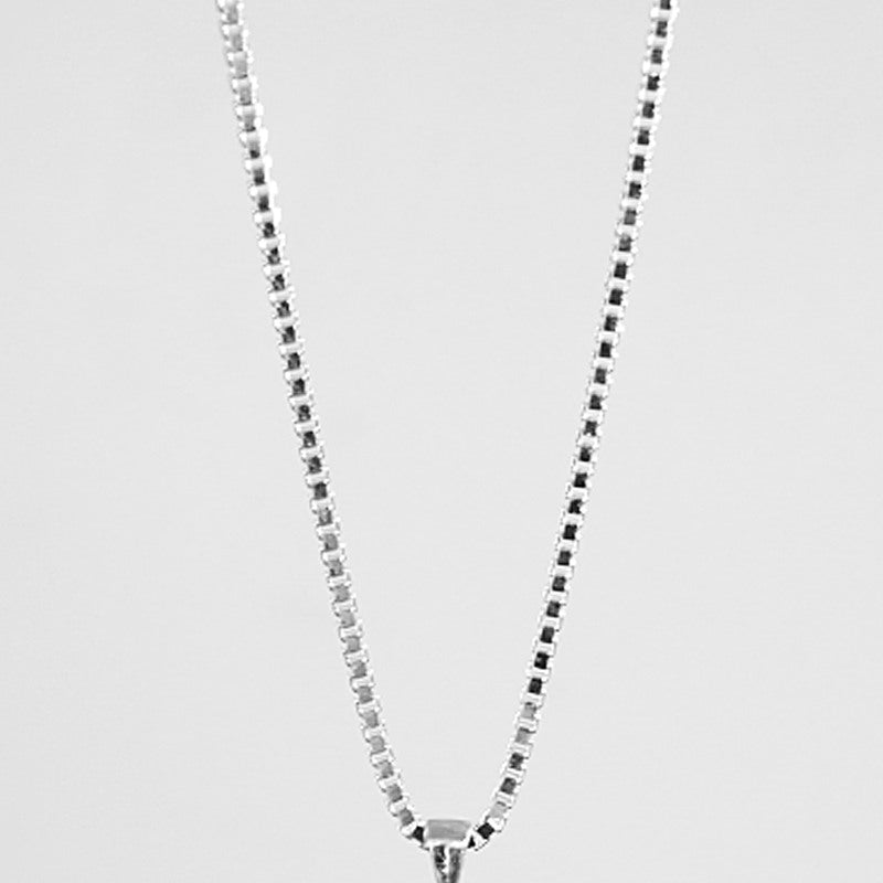 HealingGem necklace chain 925 silver square box chain 2mm