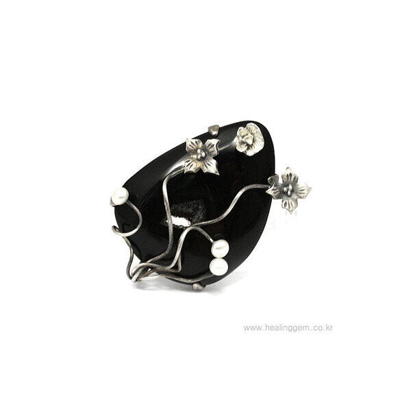 Healing Gem Agate Natural Stone Brooch 24PP-2326