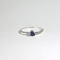 Healing Gem Iolylite Raw Gem Cut Ring Silver925 Simple Daily Women Size 9