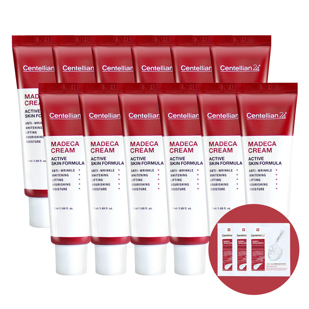 Centellian24 Makdak Cream Active Skin Formula 50ml x 12 + Mask3 4pcs