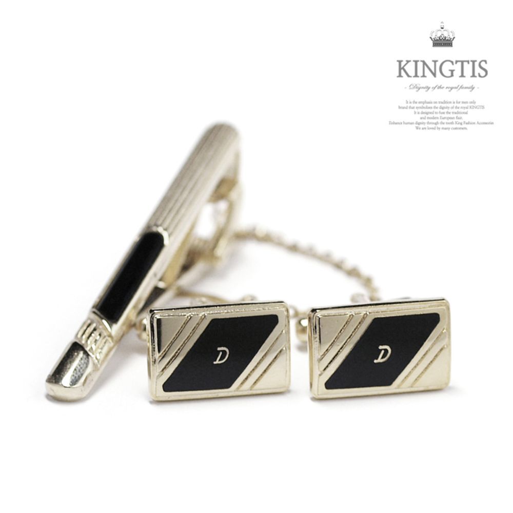Owner Clan Popular Product KINGTIS Edgy Tie Pin + Cuff Button Set [W409099260310