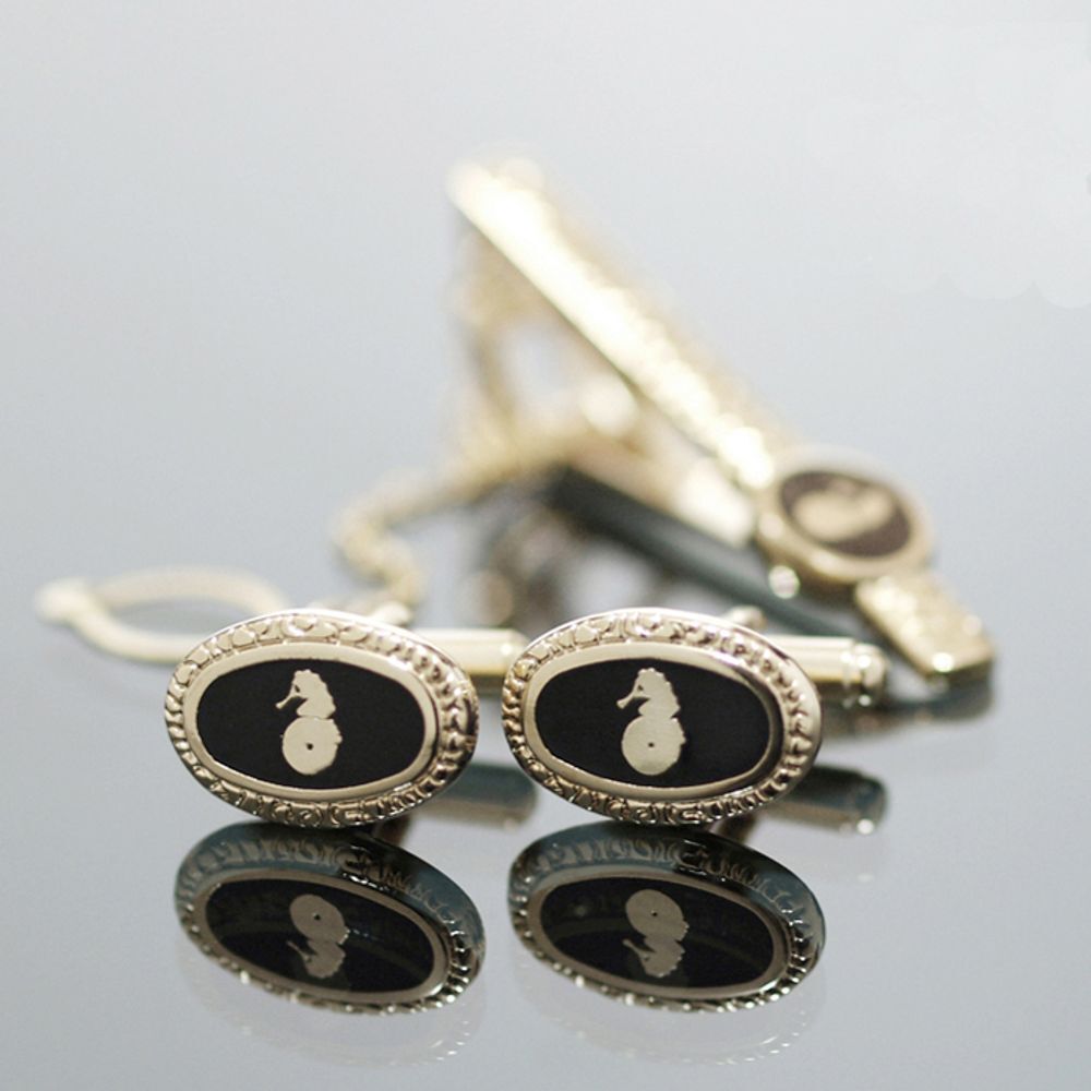 Ownerclan popular item Sharp Cuffs Button + Tie Pin Set Gift Suit [W433604260310]