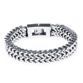 Owner Clan Popular Men's White Modern Fashion Square Steel Bracelet - White [W5C3E91250920]