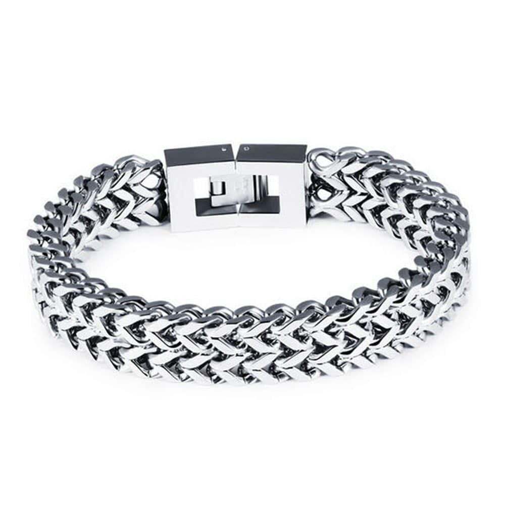 Ownerclan popular item men's white modern fashion square steel bracelet-white W5C3E91260331