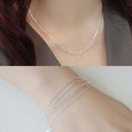 Owner Clan Best-selling Item (necklace+bracelet) (silver) 5-line unique set [W788469260603]